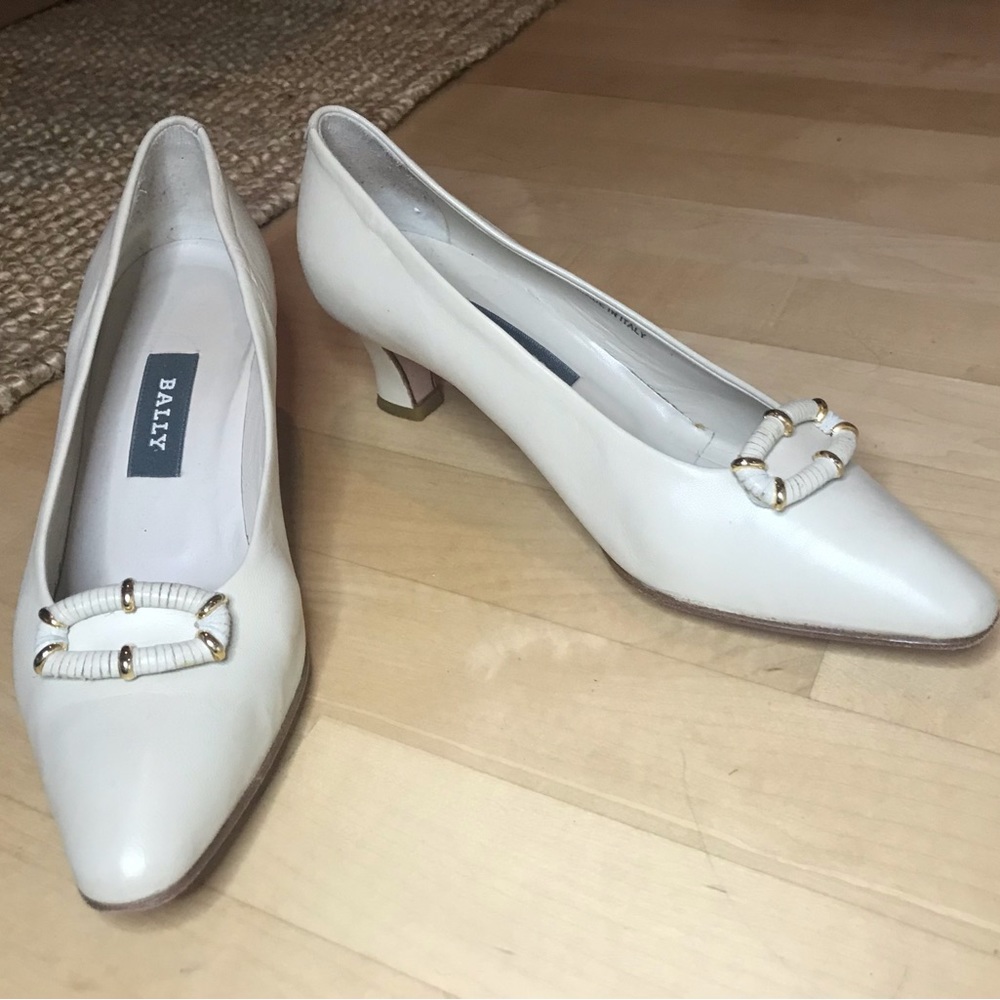 Bally Vintage Leather Fern Pump Nappa Flex 7M - Picture 10 of 10